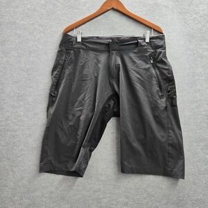 Race Face Men Activewear Shorts L/G Black Cargo Logo Zipper Mountain Bike